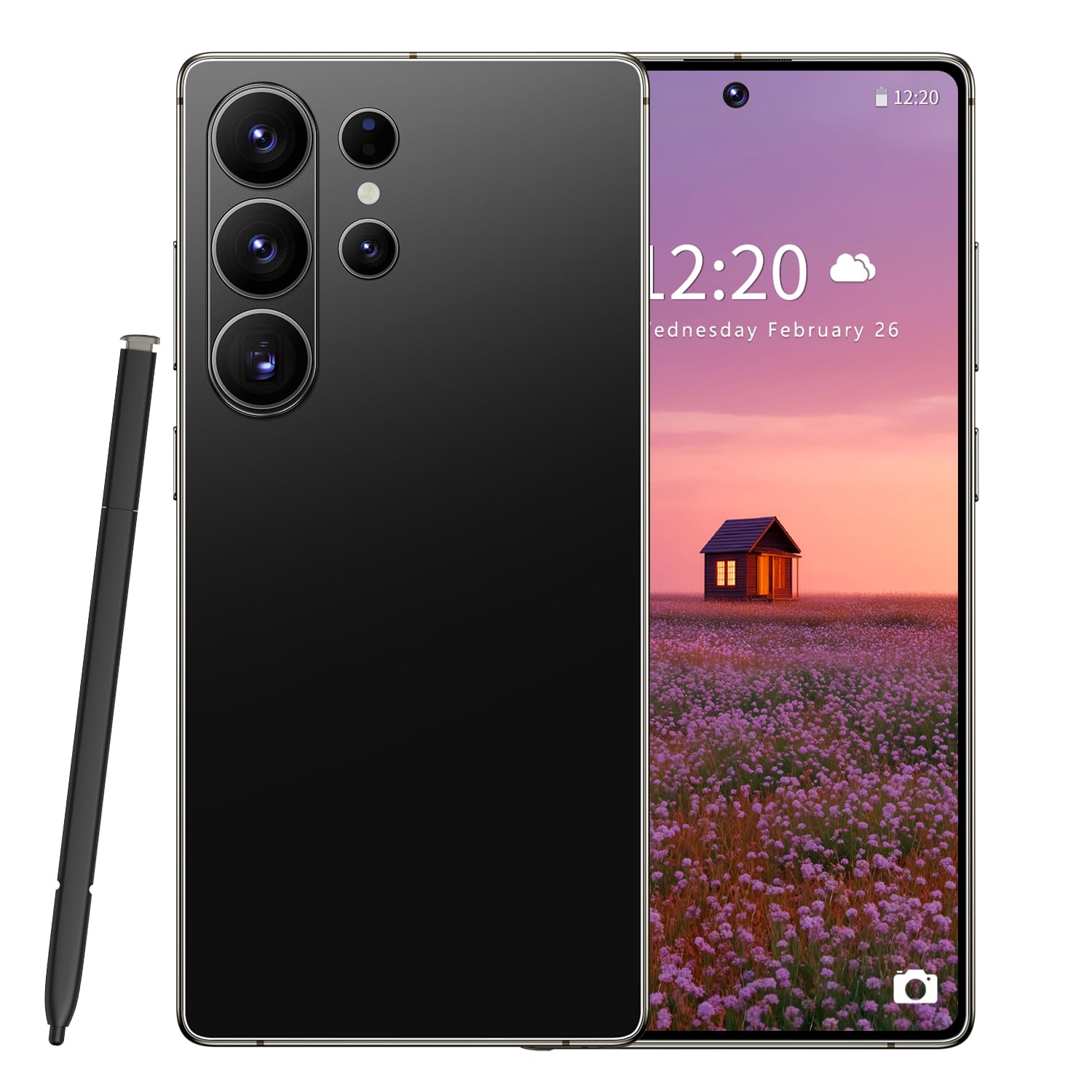 Huness S26 Ultra Unlocked Phone,Built in Pen The Phone,Cell Phone Battery 7000mAh 6.99" HD Screen,Android 15 16+512GB Smartphone,Dual SIM/5G/Face ID/Fingerprint Lock/GPS (Deep Blue, 16+512G) — view 8
