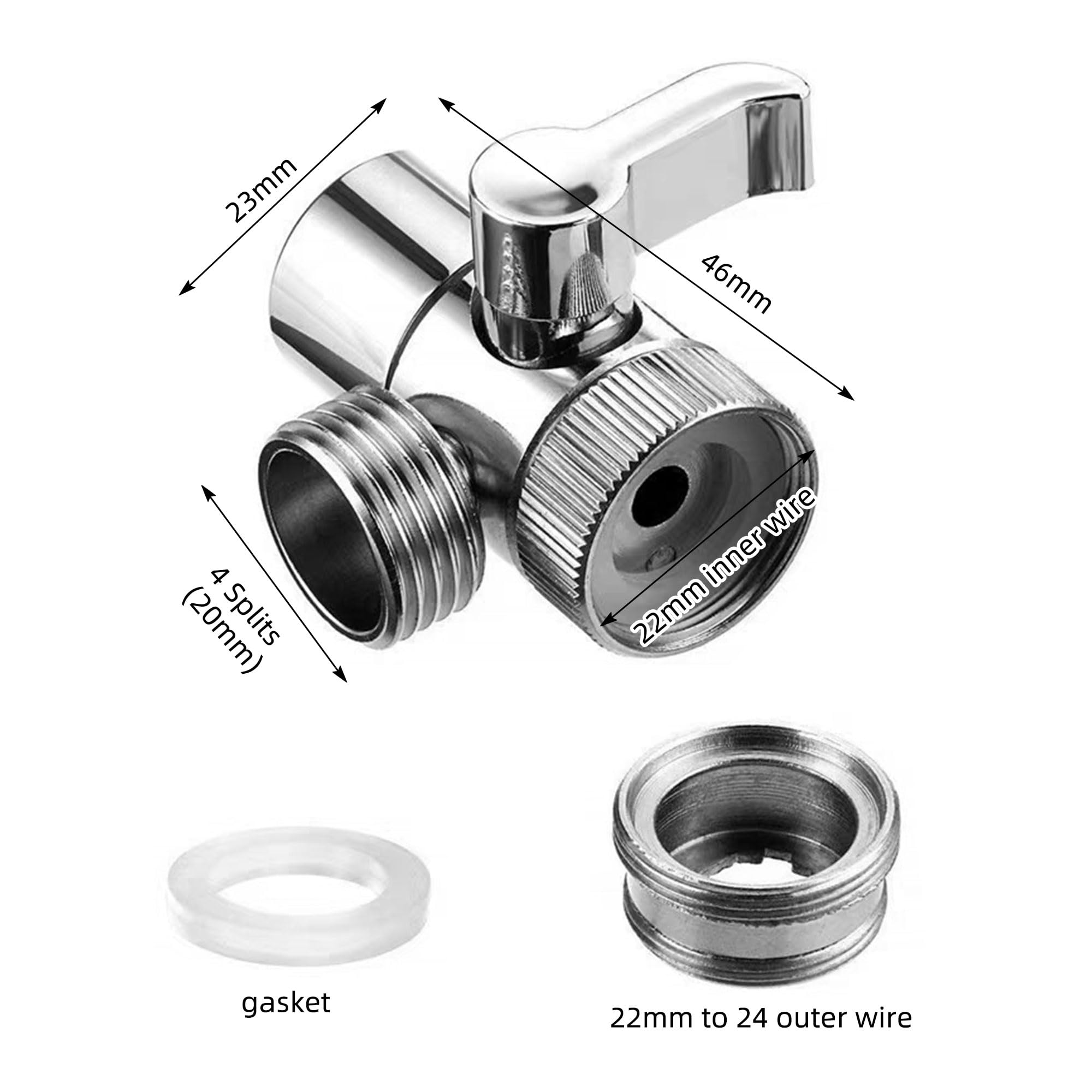 Shower Diverter Valve, 3 Way Tap Diverter - Image 2
