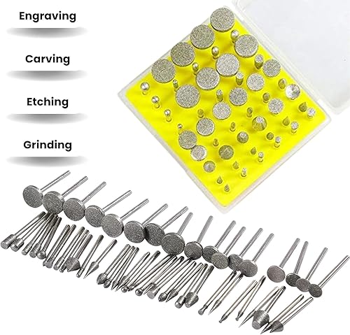 Miniatura 3 de drilax & # 8482 50pcs calidad profesional alta densidad Juego de fresas de broca de diamante (, grano 12050pcSeaglass las Rocas cerámica azulejo