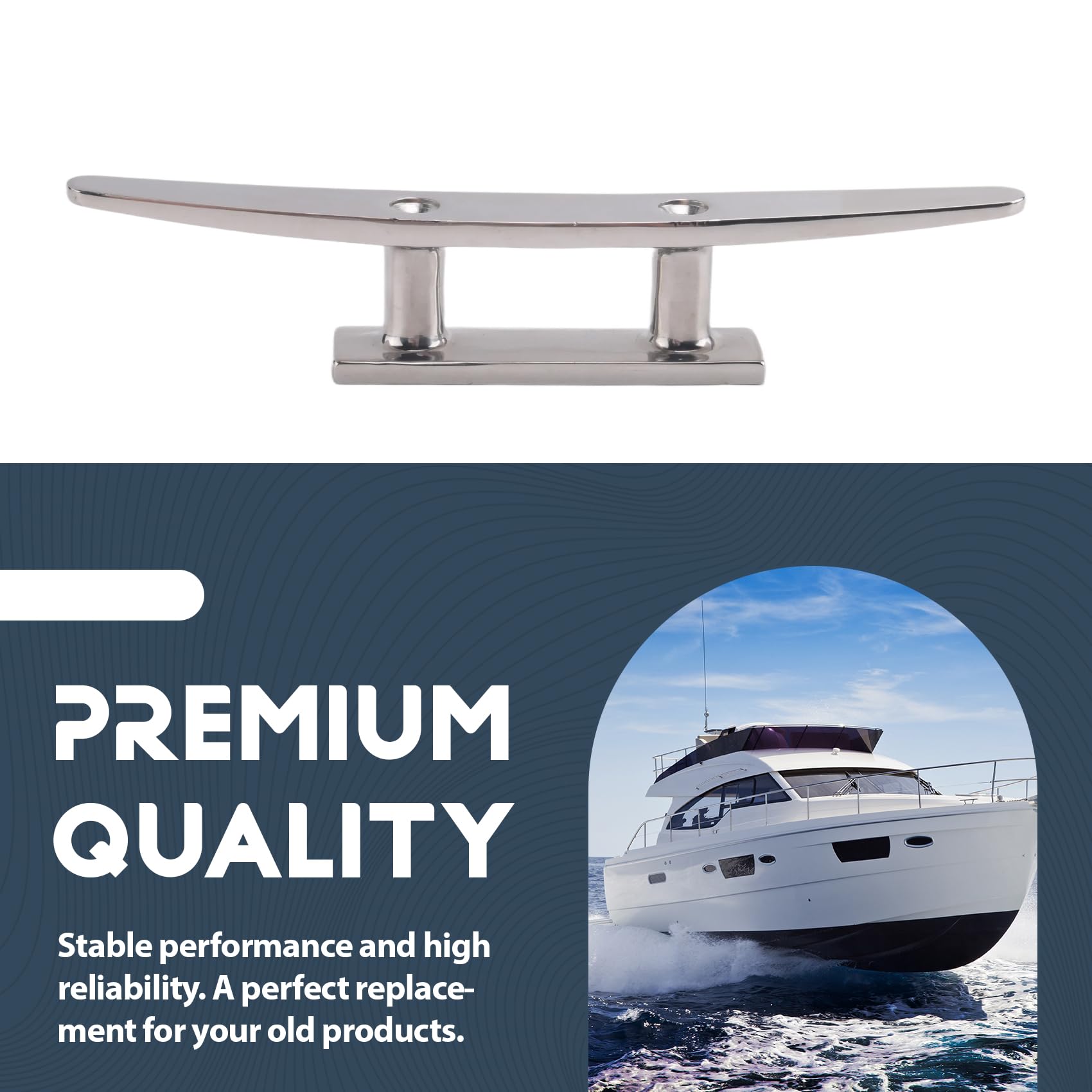 Taquet de Bateau à Base Ouverte de 8 Pouces Taquets de Bateau de MatéRiel en Acier Inoxydable 316 pour Accessoires de Yacht de Cravate de Corde de Pont de Bateau