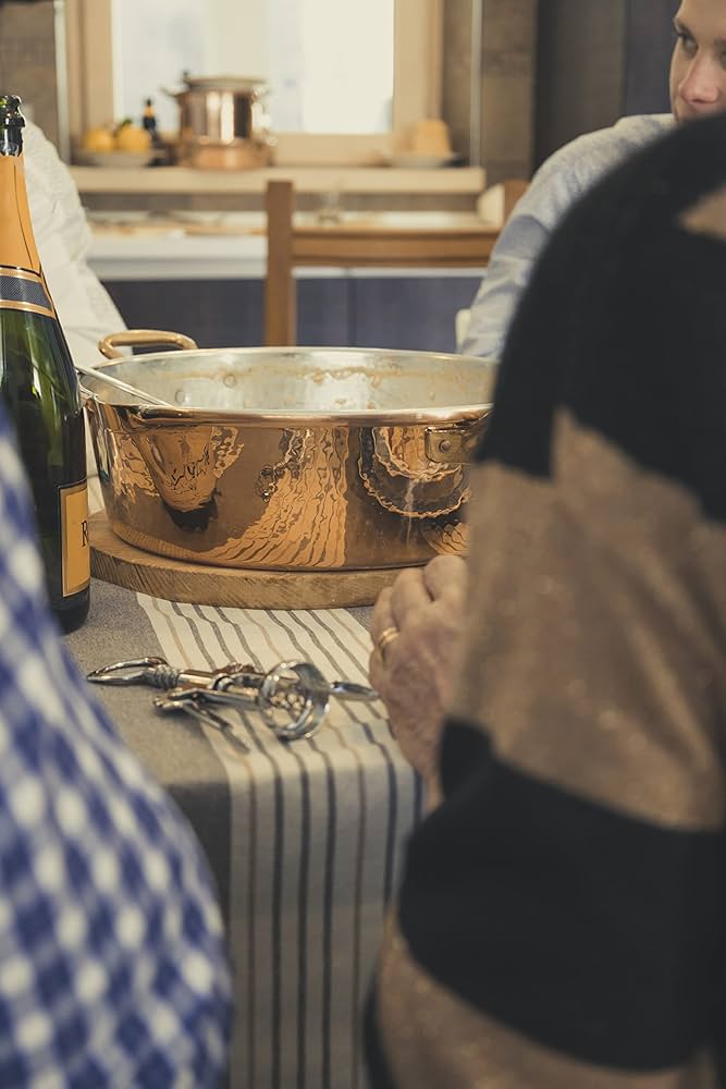 Risottiera In Rame Stagnato - 26x8 Cm, 2.8L, Con Maniglie - Foto 2