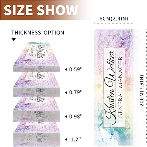 Miniatura 8 de Placa de nombre personalizada de oficina para escritorio, regalos personalizados de agradecimiento a los empleados, placa de nombre de escritorio de