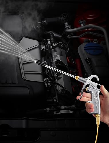 Miniatura 6 de Pistola de soplado de aire de alta resistencia, boquilla de aire, soplador de aire para compresor con tubo más grande y boquilla extendida,