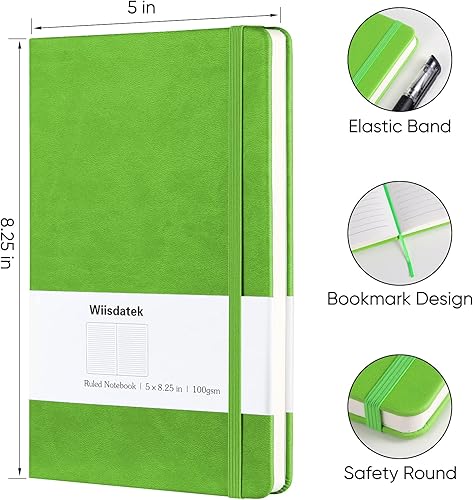 Miniatura 4 de Diario para cuaderno, tapa dura forrada, papel grueso de alta calidad de 3.53 ozm con bolsillo interior para escribir notas, tomar notas, oficina,