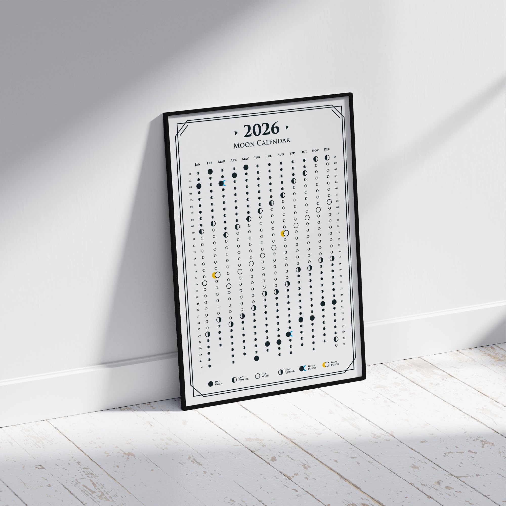 Amazon.com: 2026 Moon Calendar with Lunar Phases and Eclipses