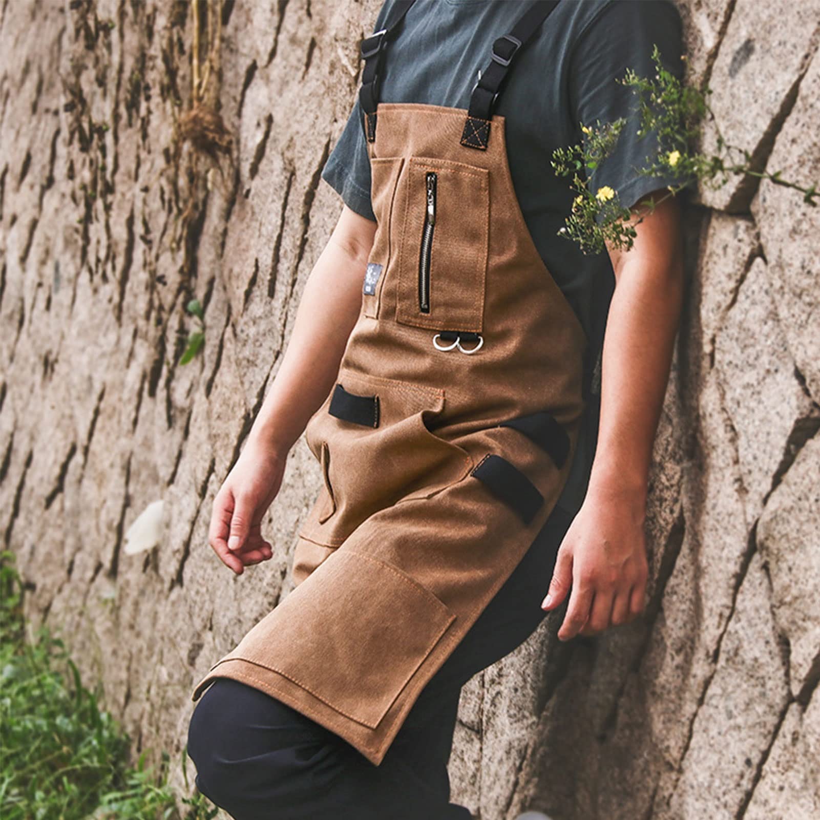 Skórzany fartuch Fartuch narzędziowy wielokolorowy XL(Brown)