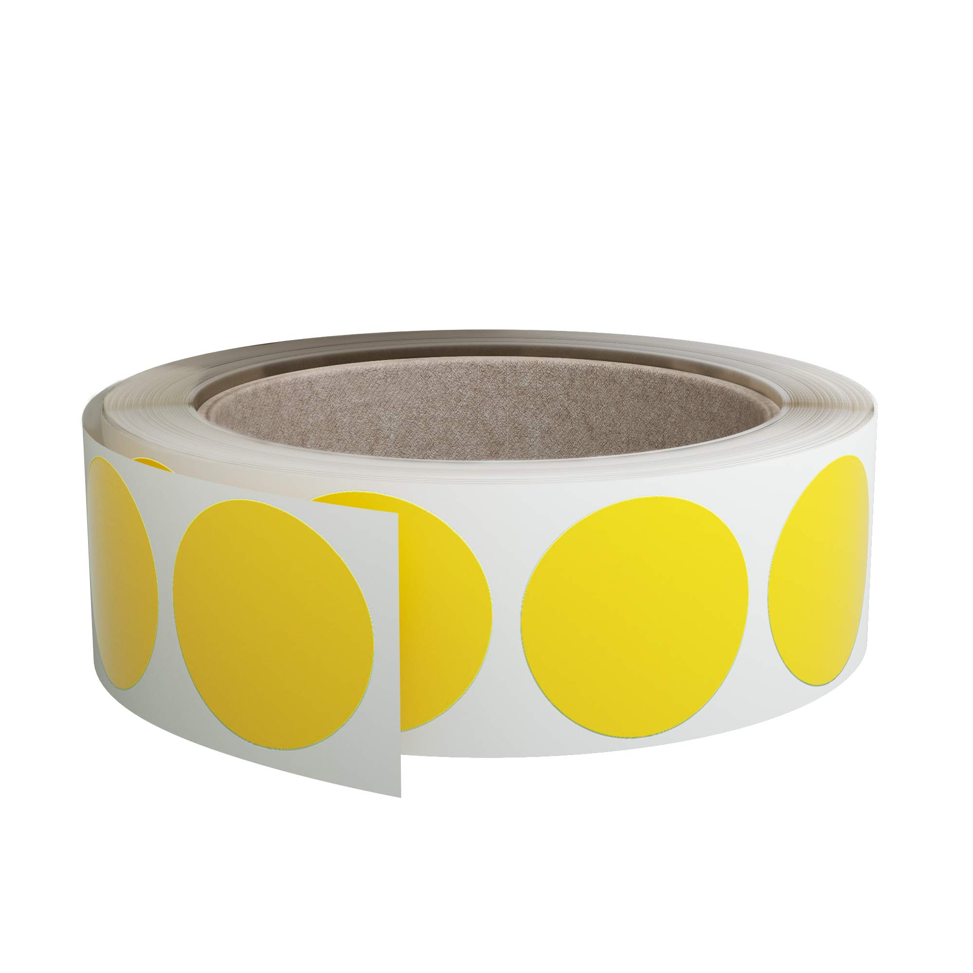 Royal Green Dots Stickers 1.25 inch Labels Yellow 30mm - 1000 Pack