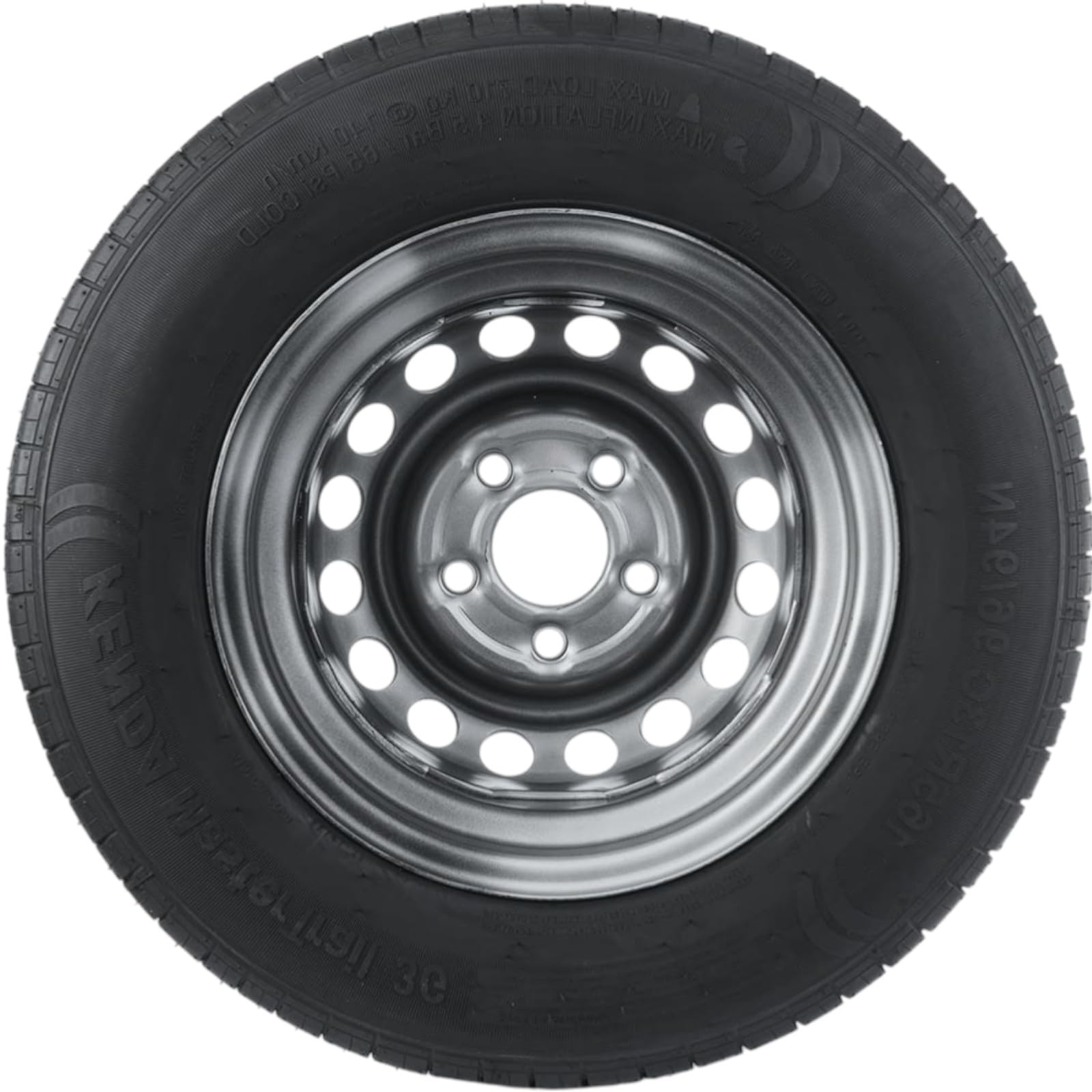 Stahlrad KENDA 165/80 R13C 96/94N verstärkt 5x112 ET30 – 13 Zoll Komplettrad für Anhänger mit Stahlfelge 4,5Jx13 H2 und 710 kg Tragfähigkeit für schwere Lasten und Transport