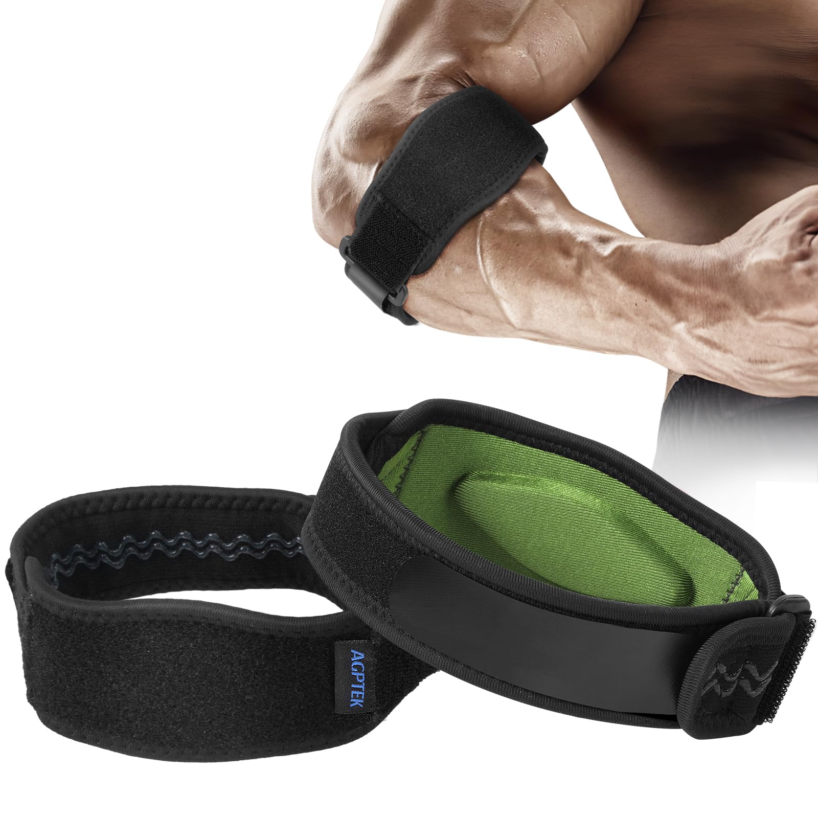 AGPTEK Elbow Brace for Tennis Golfers Elbow, Elbow Strap for Men &amp; Women