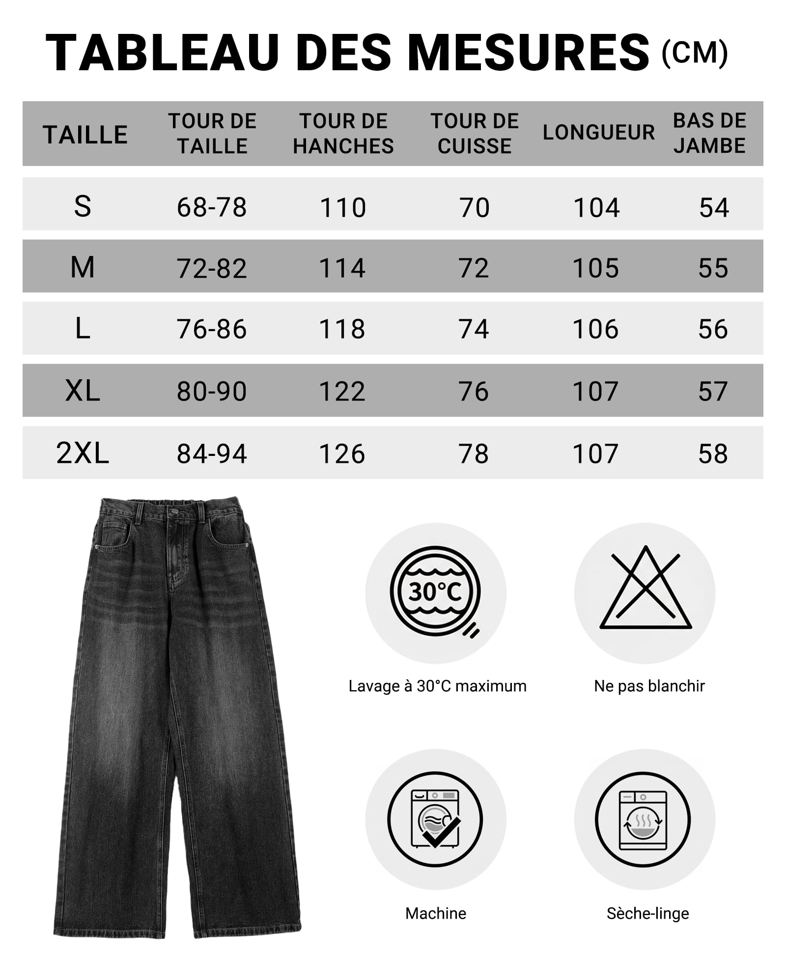 Jean Baggy Homme Pantalon Homme Y2K Streetwear Pantalons en Denim décontractés Multipoches