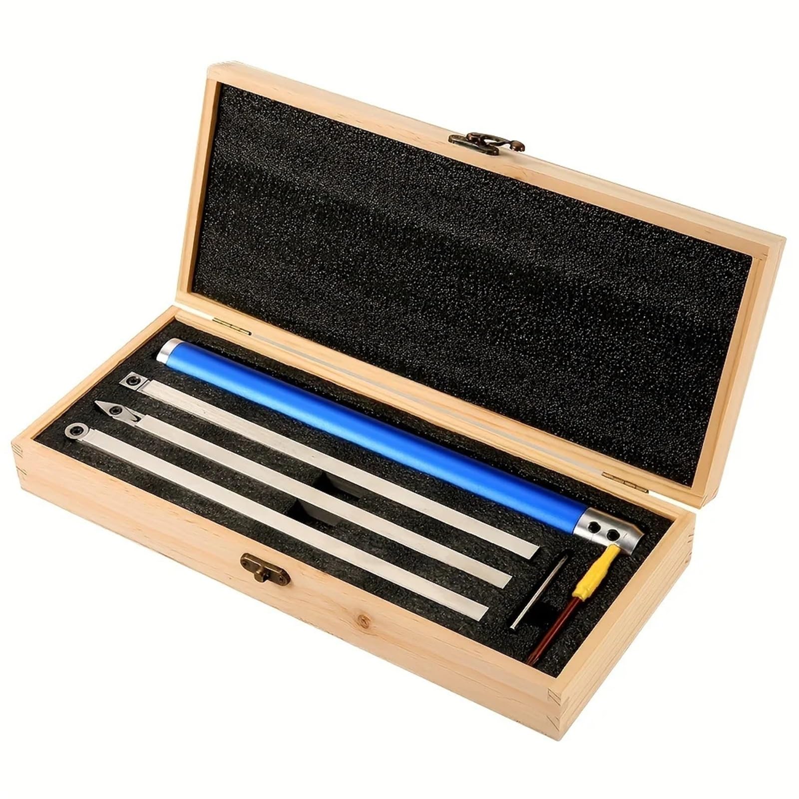 Ensemble d'outils de Tournage en carbure, kit de Ciseaux à Bois avec Inserts de Coupe et boîte pour Tour, Outils de Travail du Bois, Accessoires