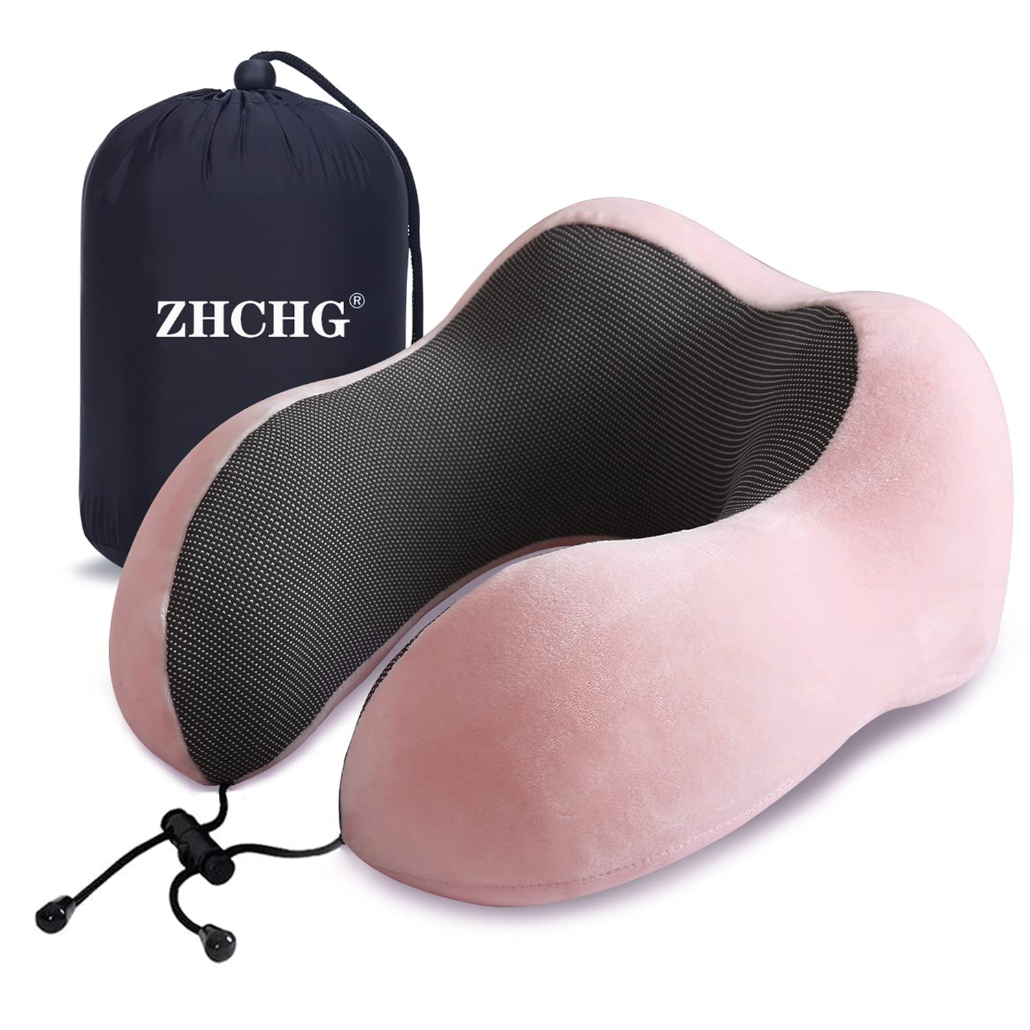 Photo 1 of **USED**  ZHCHG Travel Pillow, Best Memory Foam Neck Pillow for Airplane, Head Support Comfortable Pillow for Sleeping Rest, Train, Car & Home Use- Pink Pink 1pcs