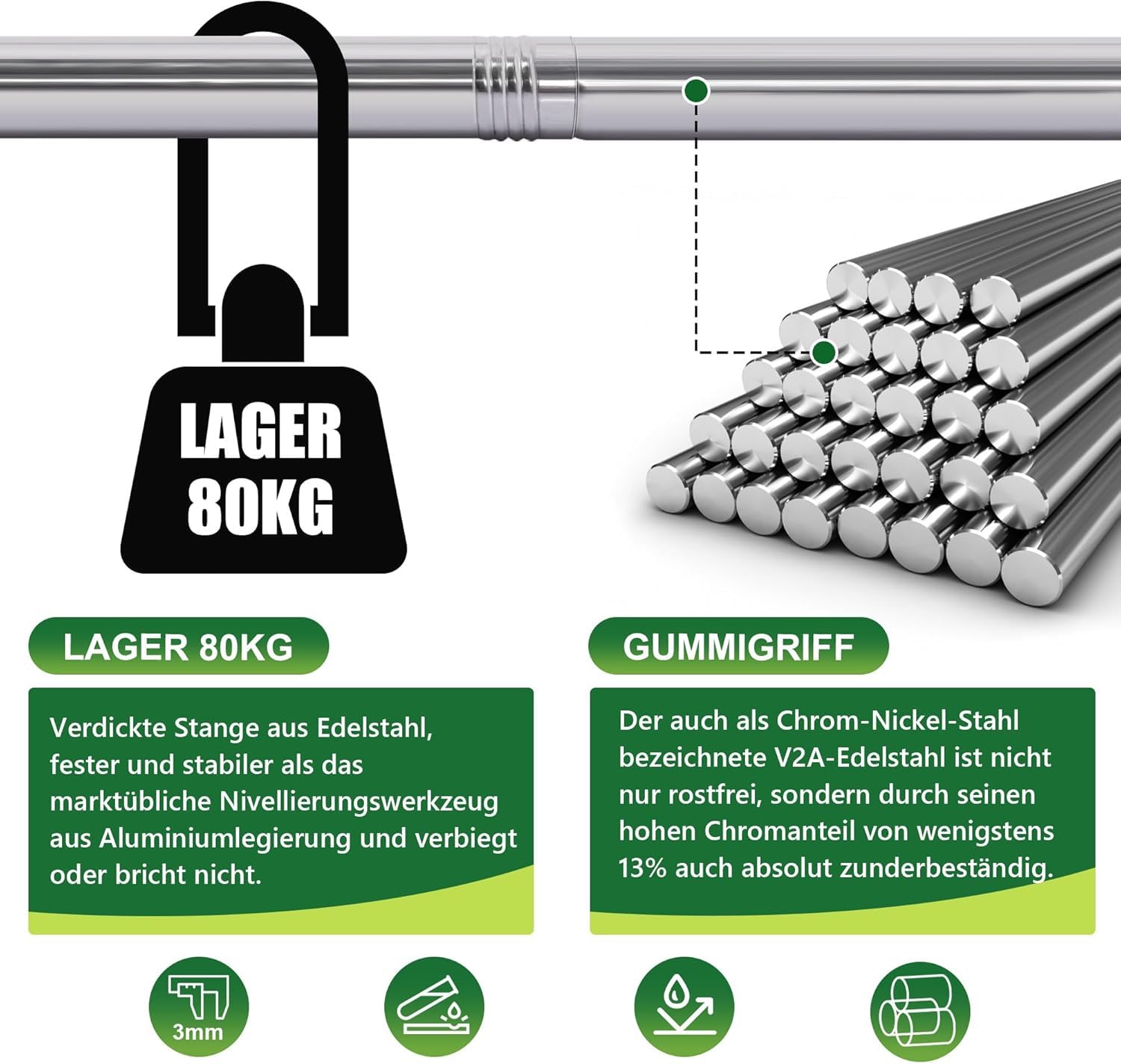 85*35cm Edelstahl Rakel Rasen mit 2m Einstellbare Stiel Rechen Rasenrechen | Nivellierrechen Sanden Topdressing Flächen Lawn Leveler Flächenebner Rasenschieber Levelingrake für Hof Garten Golf