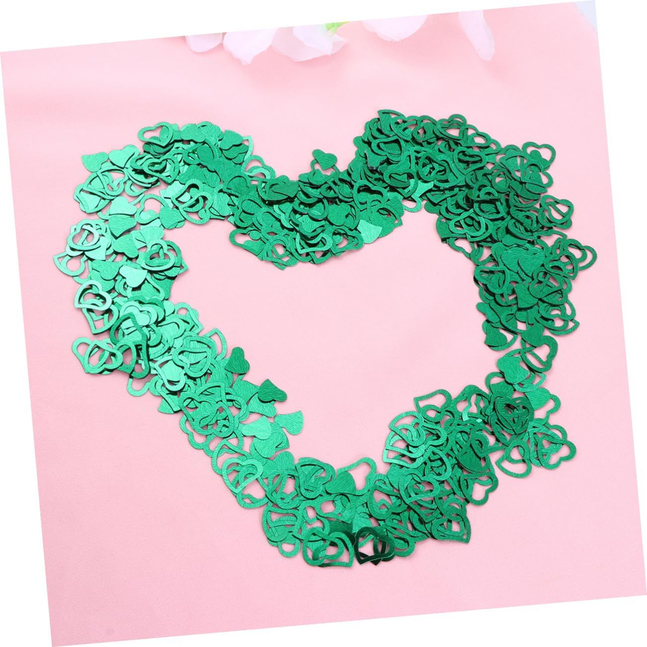 jojofuny 9000pezzi Confetti Cuore Verde Glitterato Per Matrimonio e Feste Decorazioni Romantiche Per Tavolo Compleanni e Cerimonie Speciali