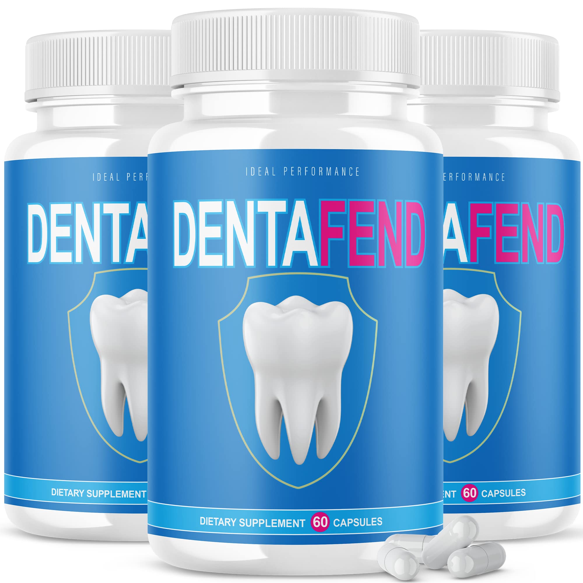 IDEAL PERFORMANCE (3 Pack) Dentafend for Teeth Supplement Dentafend Pill for Teeth (180 Capsules)