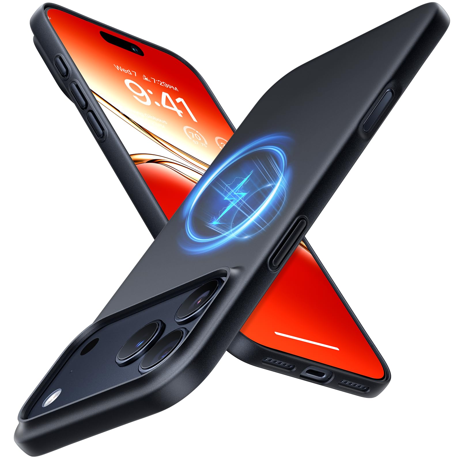 Magnetic Slim-Fit for iPhone 17 PRO MAX Case, Ultra-Thin 17 ProMax Phone Case Compatible with MagSafe, Light Anti-Scratch Matte Hard PC Bayer 6.9 inch OriginFit, Matte Black