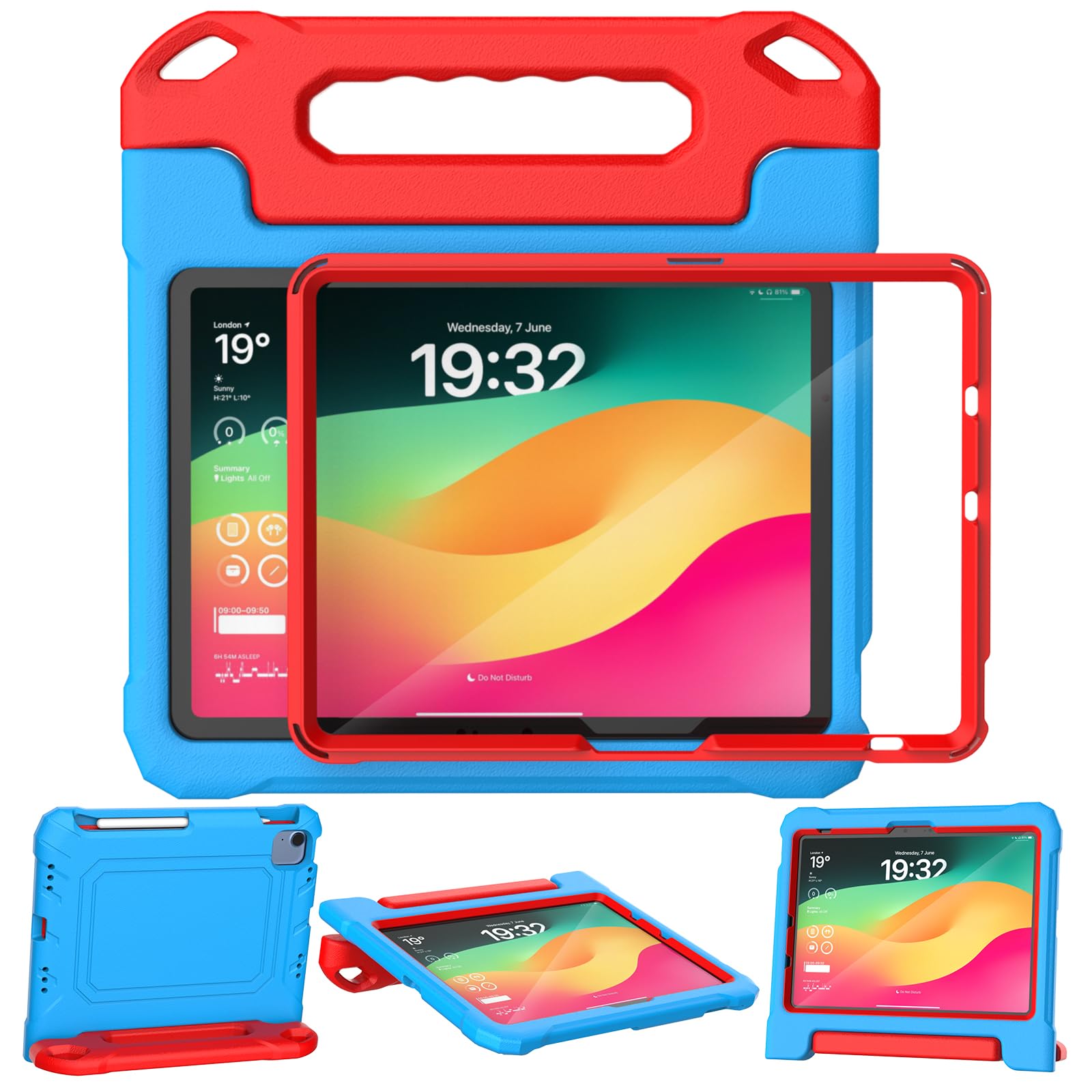 YIHE Kids Case for iPad 11th Gen (A16,11-inch 2025) & 10th Gen (10.9", 2022) | Durable Shockproof Cases for iPad 11th/10th Generation - with Built-in