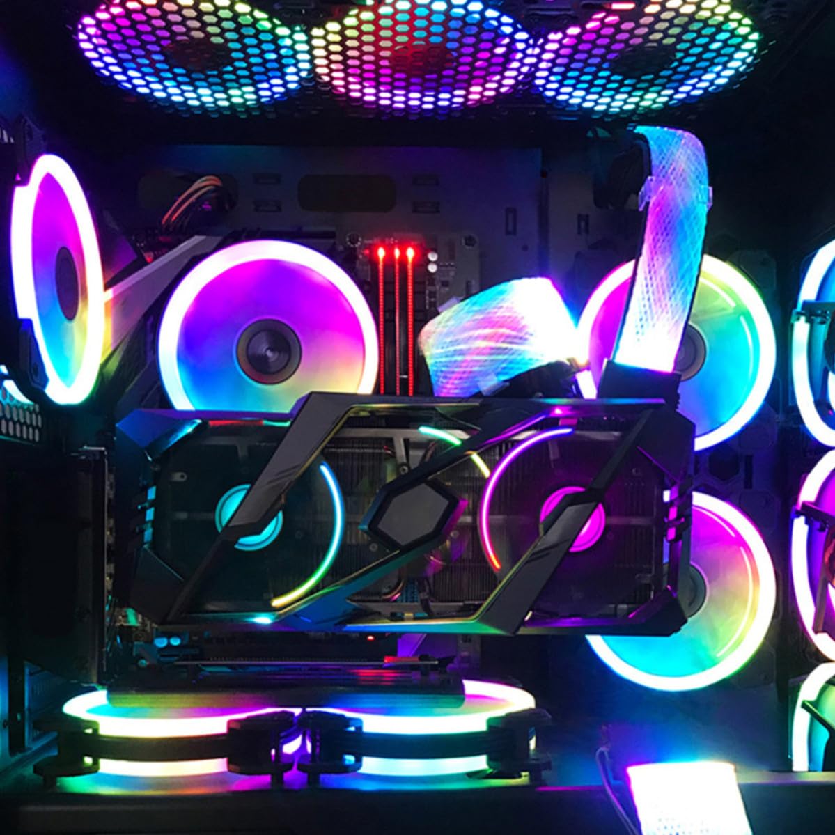 Rgb Verlängerungskabel 24-pin Weiß Abs mit Netzstruktur und Beleuchtung