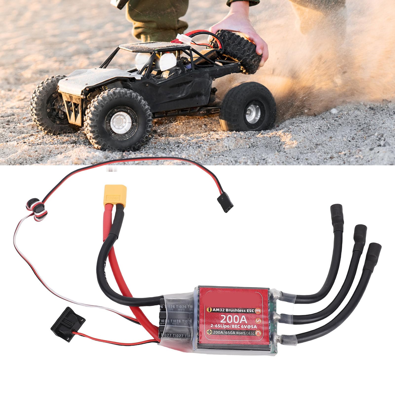 YUYTE Regulator Obrotów RC Brushless z Oprogramowaniem AM32, Precyzyjna