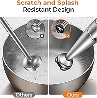 Vista 3 de KOIOS Batidora de inmersión de mano – Disparador de velocidad variable 5 en 1 batidora de mano de inmersión 1100 W, eje de acero inoxidable