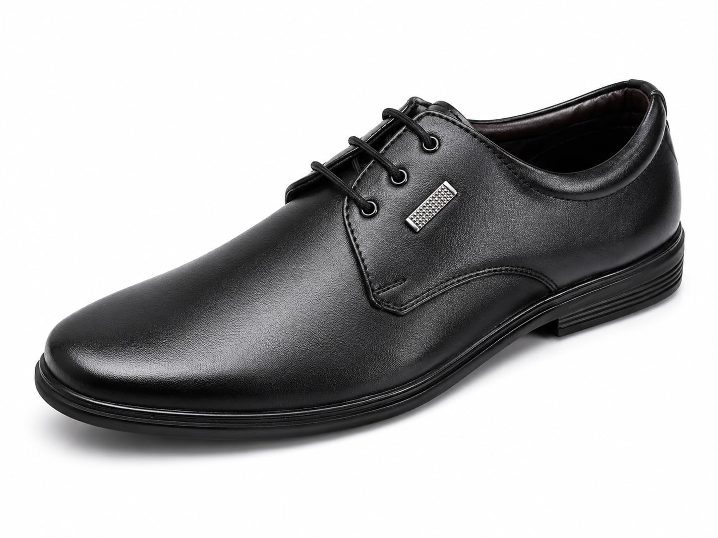 averatto Derby Shoes with Lace-Up Closure, Synthetic Upper, Airmix Sole, Black, Lightweight, Classic Formal Style for Men-picture-31