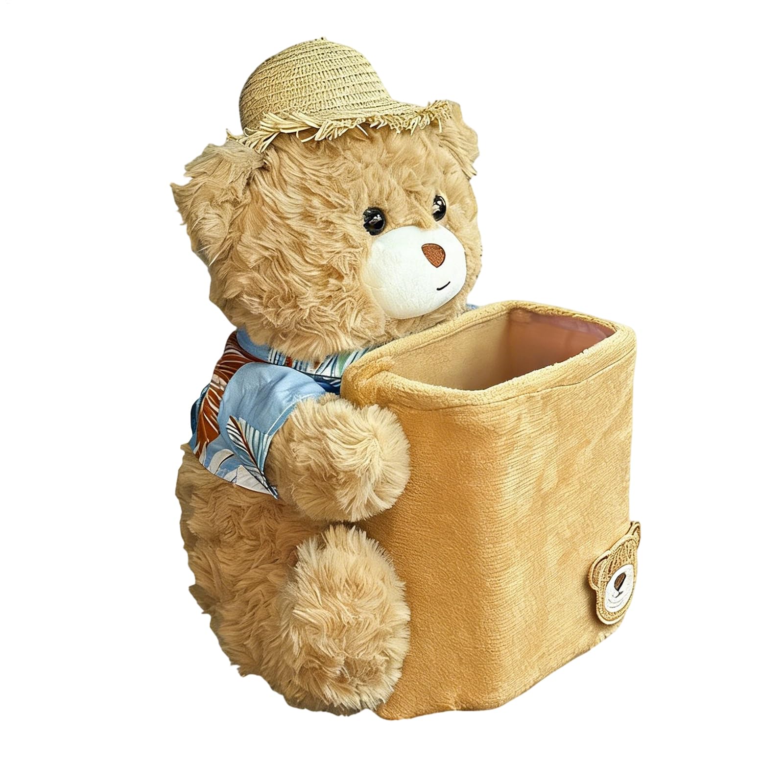 Portapañuelos de coche y papelera de oso peluche para camión y sedán