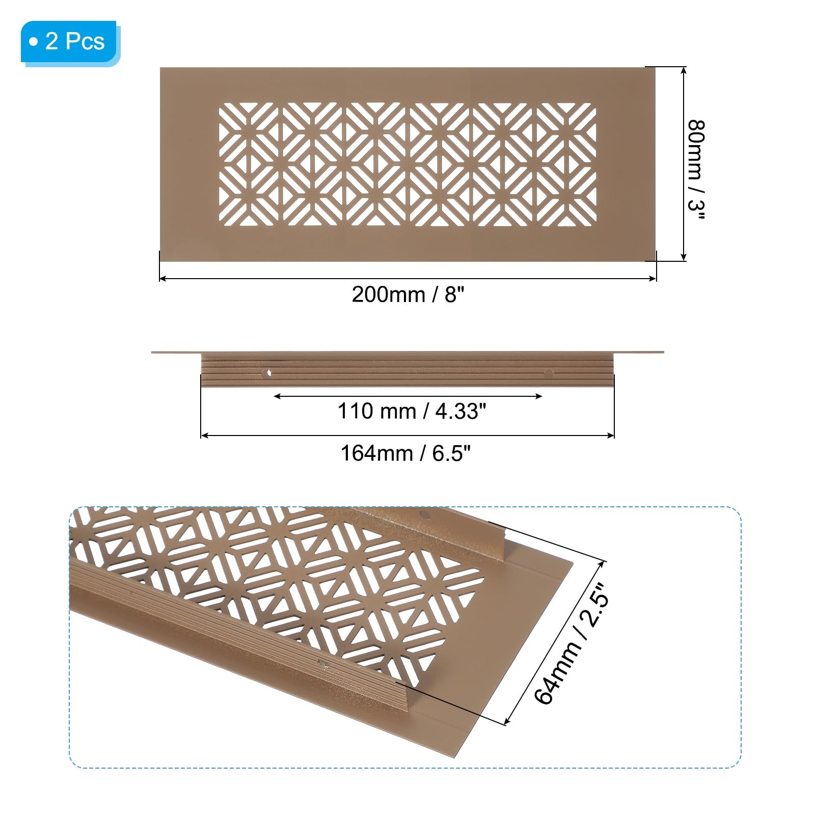 PATIKIL 8 x 3 Inch Door Air Vent Cover - Image 2