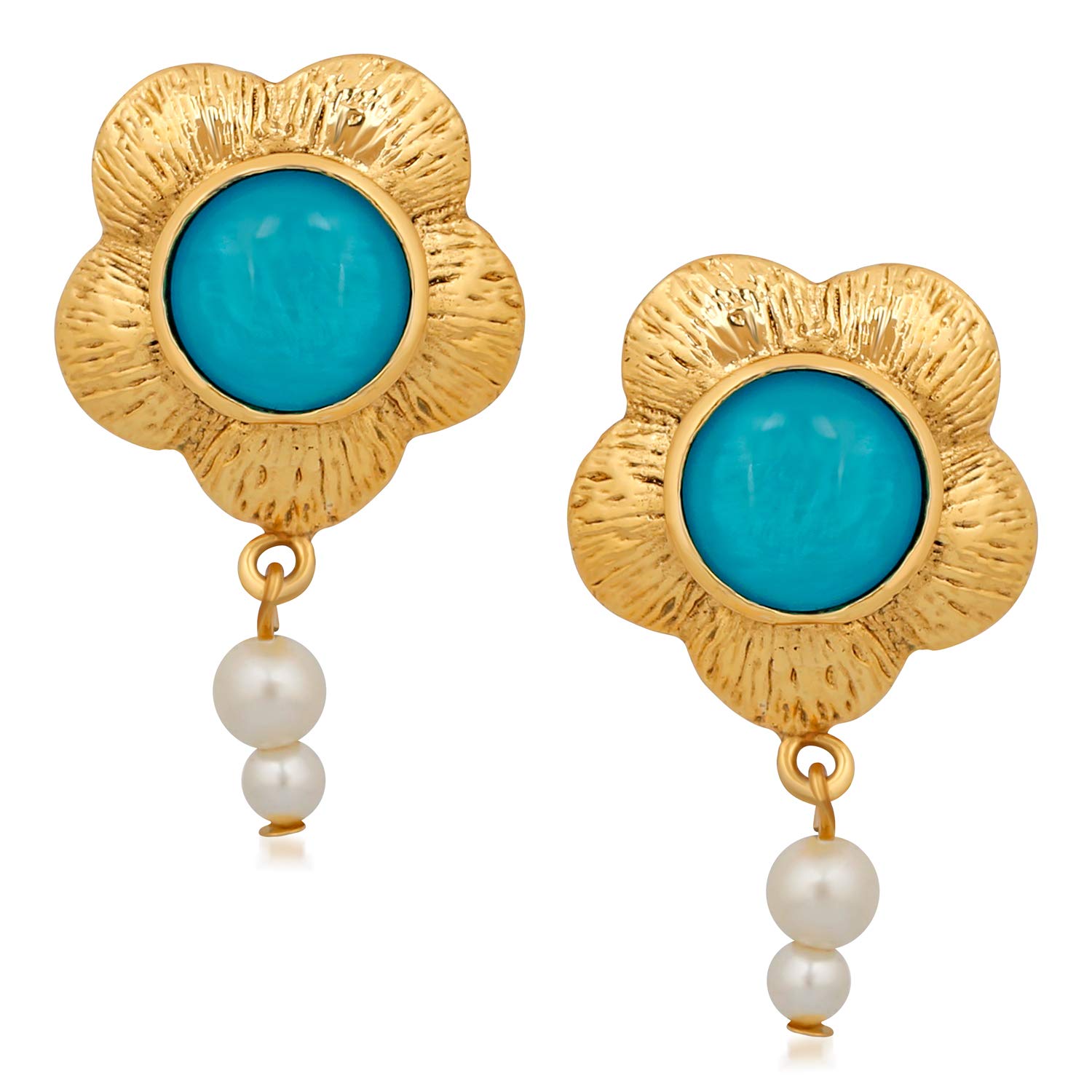 Mahi Gold Plated Floral Designer Dangler earrings with Crystal stones for girls and women ER1109632G (B083P1ZGYB) Amazon Price History, Amazon Price Tracker