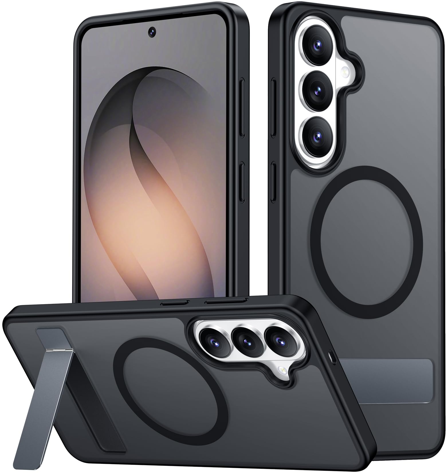 SPIDERCASE for Samsung Galaxy S26 Case, Built-in Stand, Black