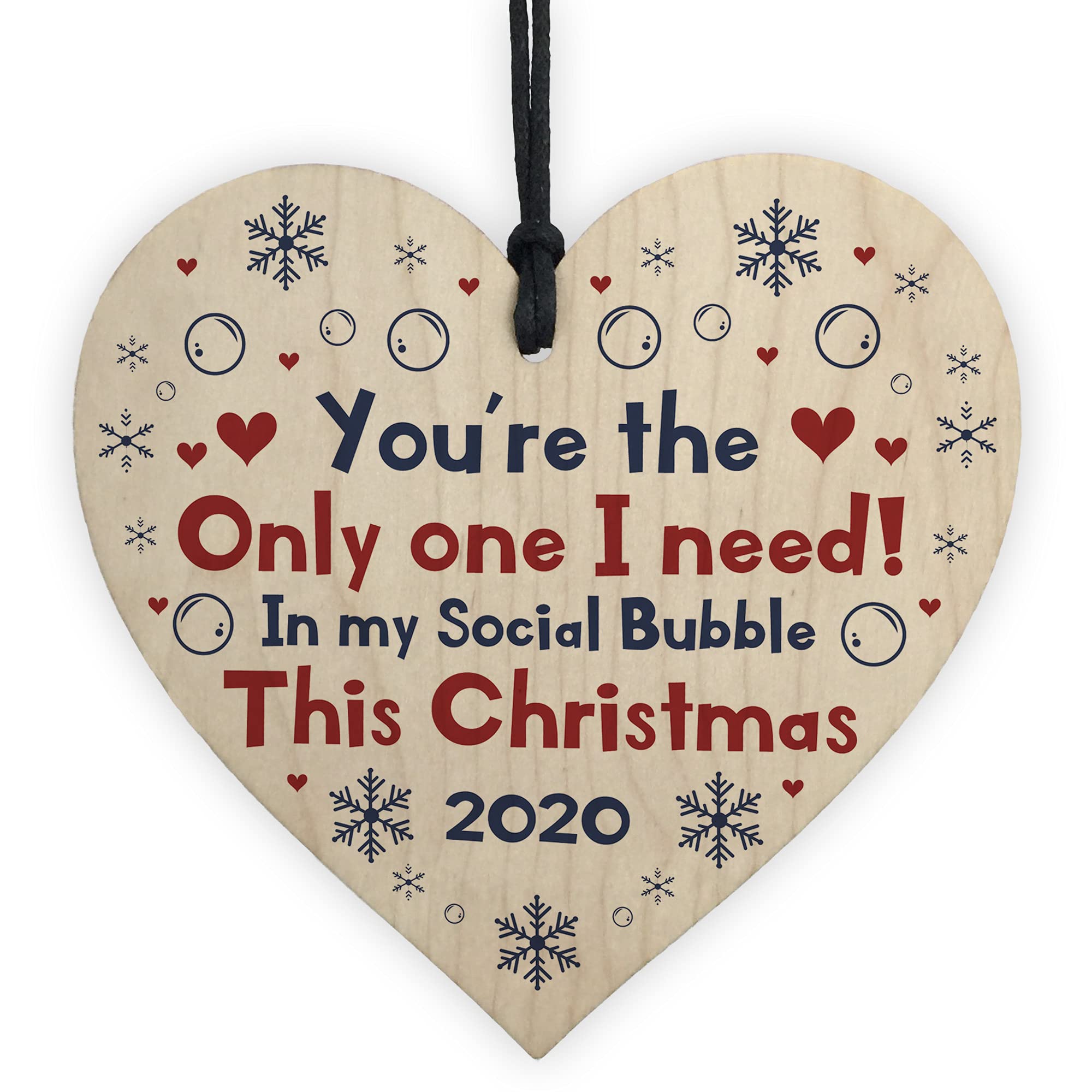 Funny Quarantine Lockdown Gift Christmas Bauble Family Couple Gift Keepsake
