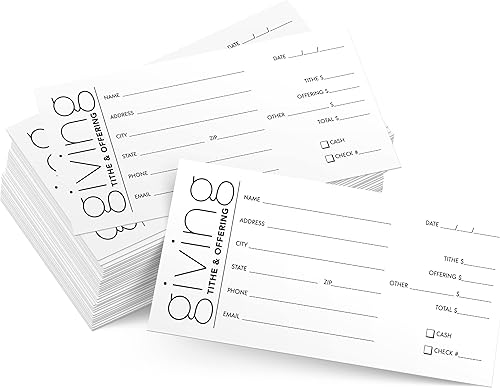 500 ofertas de iglesia Sobres de donación de diezmos