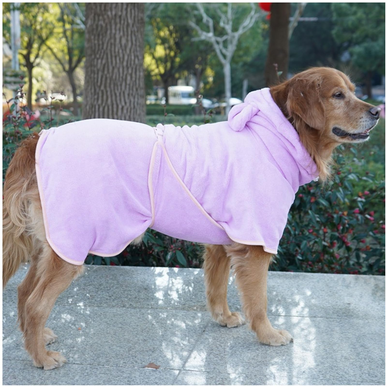 Serviette de Bain pour Chien, Peignoir à séchage Rapide pour Chiens, Manteau à Capuche en Microfibre Super Absorbant, Serviette de Plage pour Animaux de Compagnie