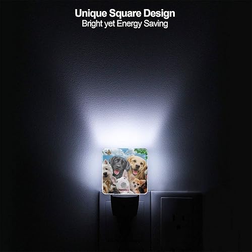 Miniatura 5 de Linda luz nocturna para perros con enchufe decorativo de pared con sensor inteligente automático del atardecer al amanecer, lámpara de noche LED