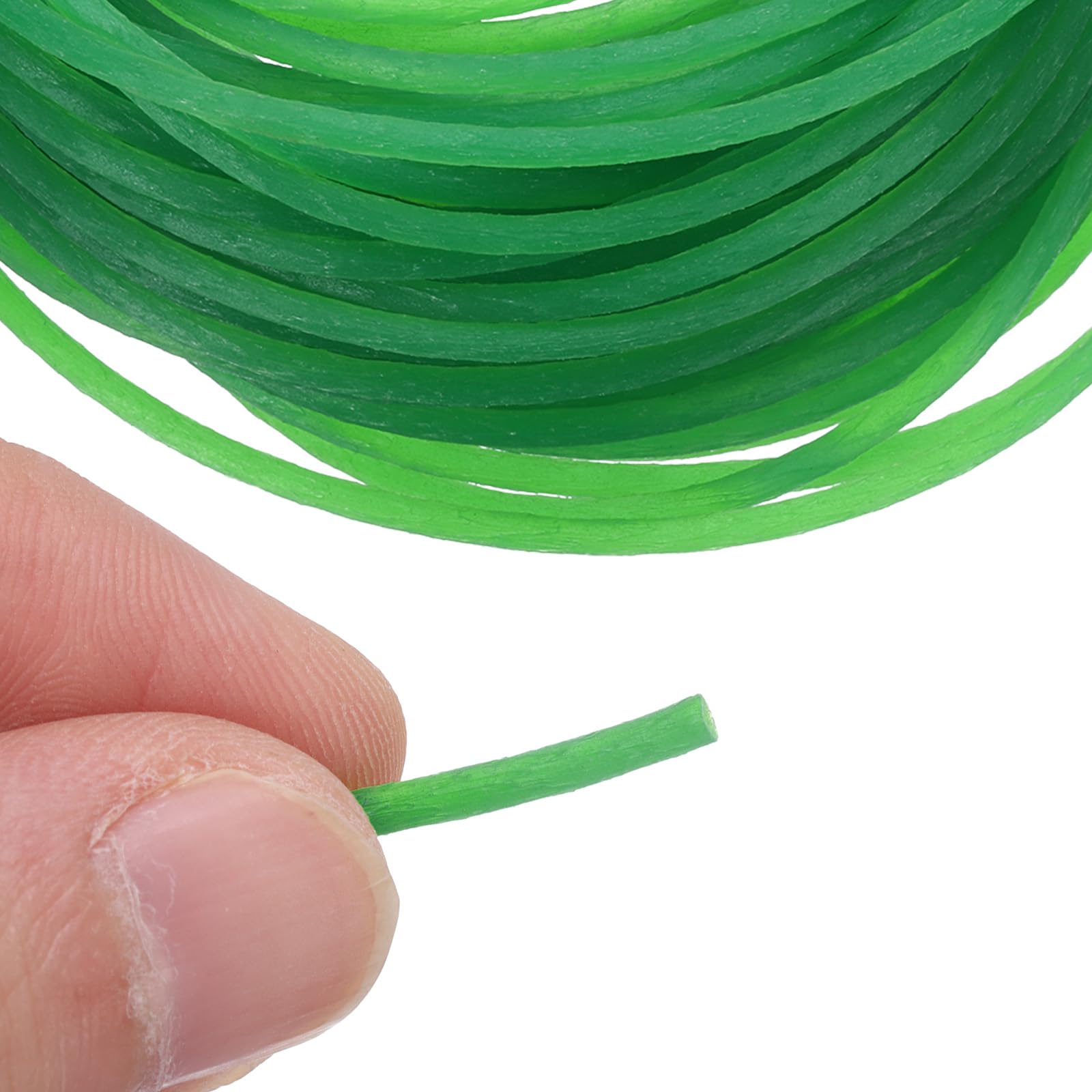 QUARKZMAN Correas Redondas de Poliuretano 2 mm Diámetro 10 m PU para Transmisión Superficie Rugosa Verde
