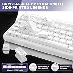 YUNZII X98 QMK/VIA Wireless Mechanical Keyboard with Knob, Hot Swap Gaming Keyboard, BT5.0/USB-C/2.4GHz, Pre-lubed Switches Gasket RGB Backlit for Wins/Mac (Milky White, Snow Switch)