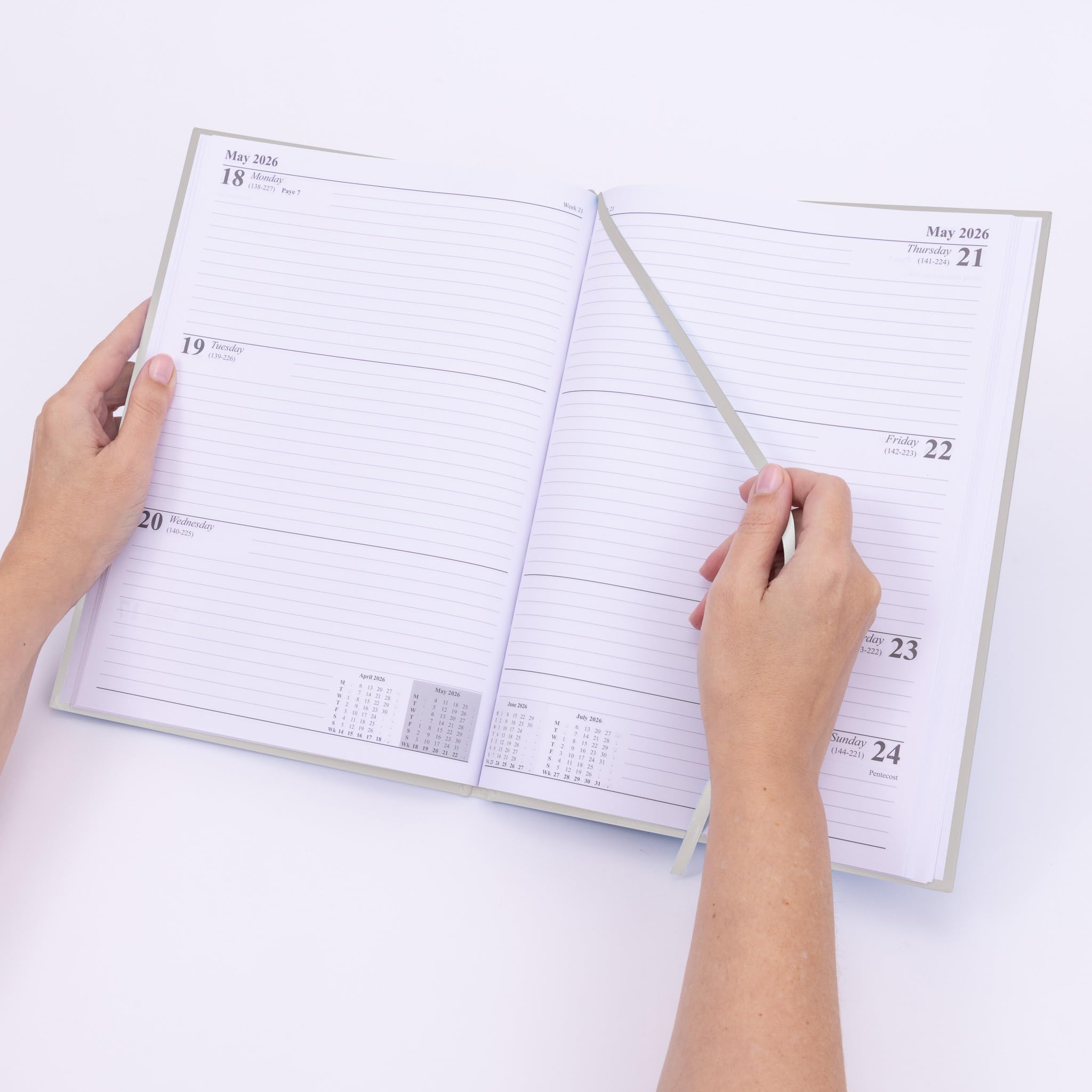 evelay 2026 Diary A4 Week to View Hardback Planner Organiser Journal Notebook for School Home Office Personal Use (A4, Grey) - Image 4