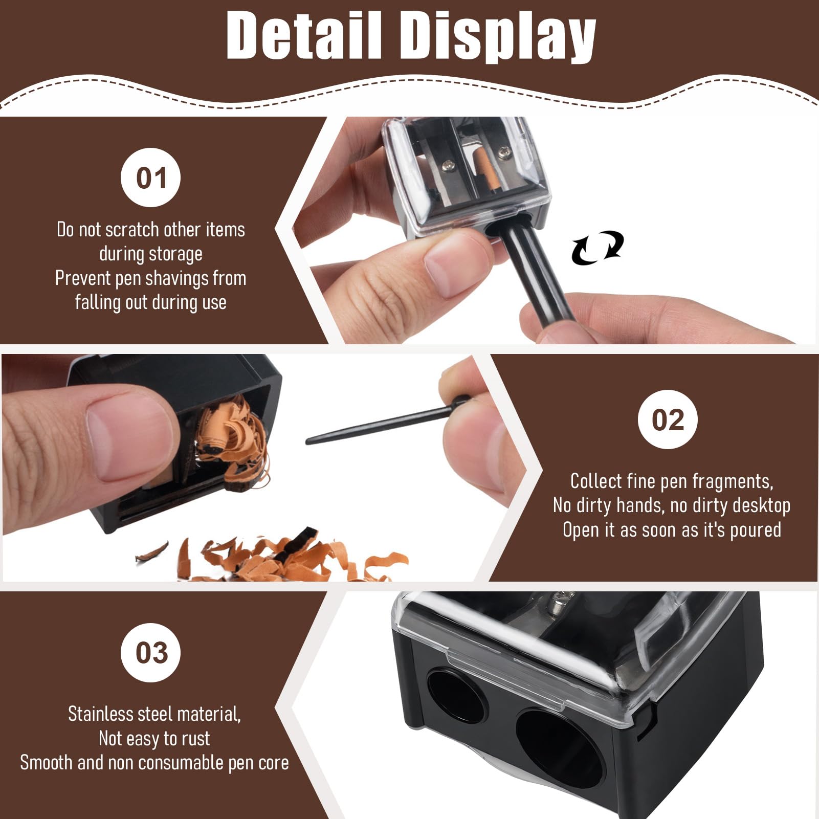 Sacapuntas de Maquillaje Doble - Afilador Universal para Lápices de Ojos y Labios con Cuchilla de Precisión - Accesorios De Maquillaje