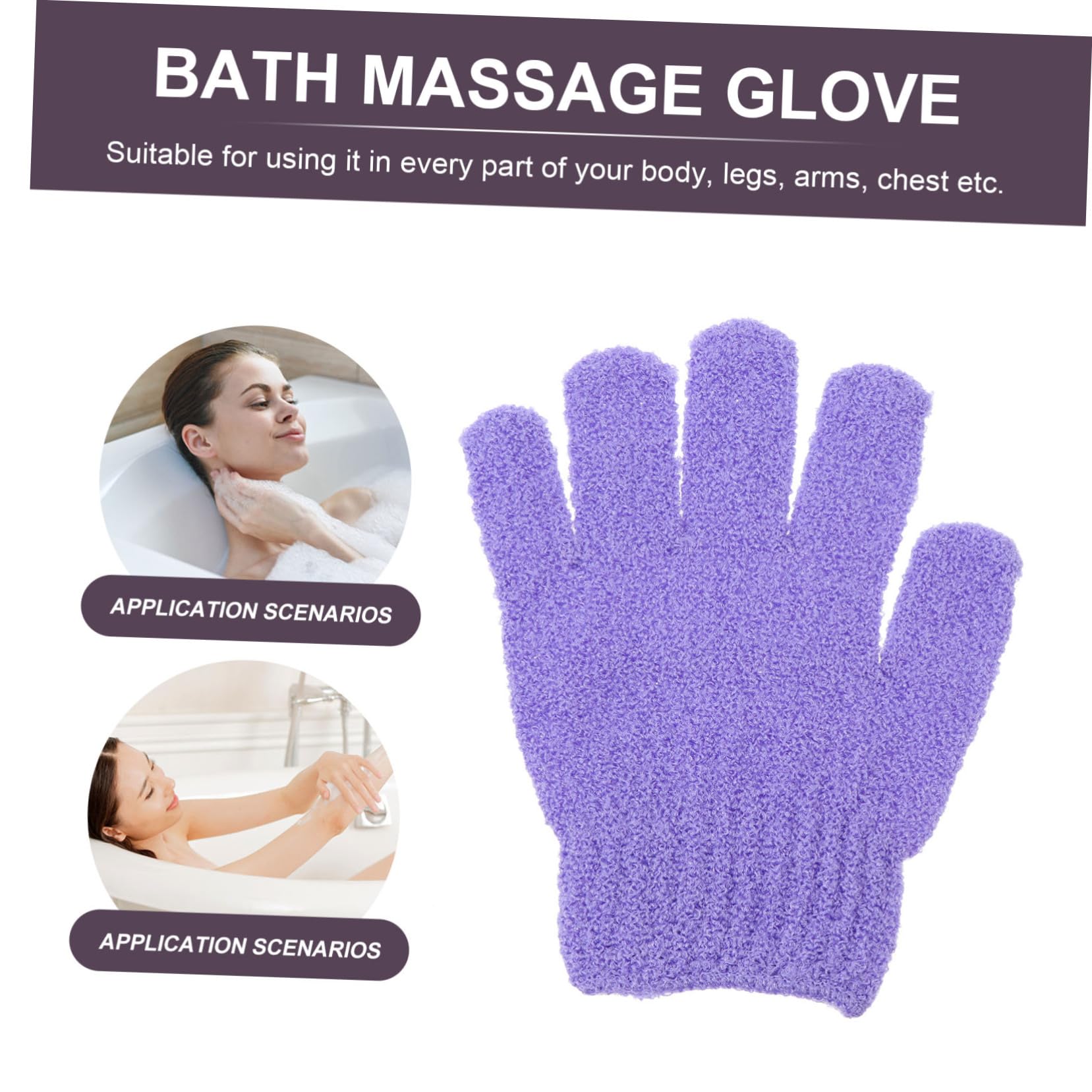 FOMIYES 3 Set di Guanti Esfolianti in Nylon Guanti da Bagno per Scrub Corpo per La Pulizia della per La della Pelle Guanti Esfolianti 10 Pezzi*3