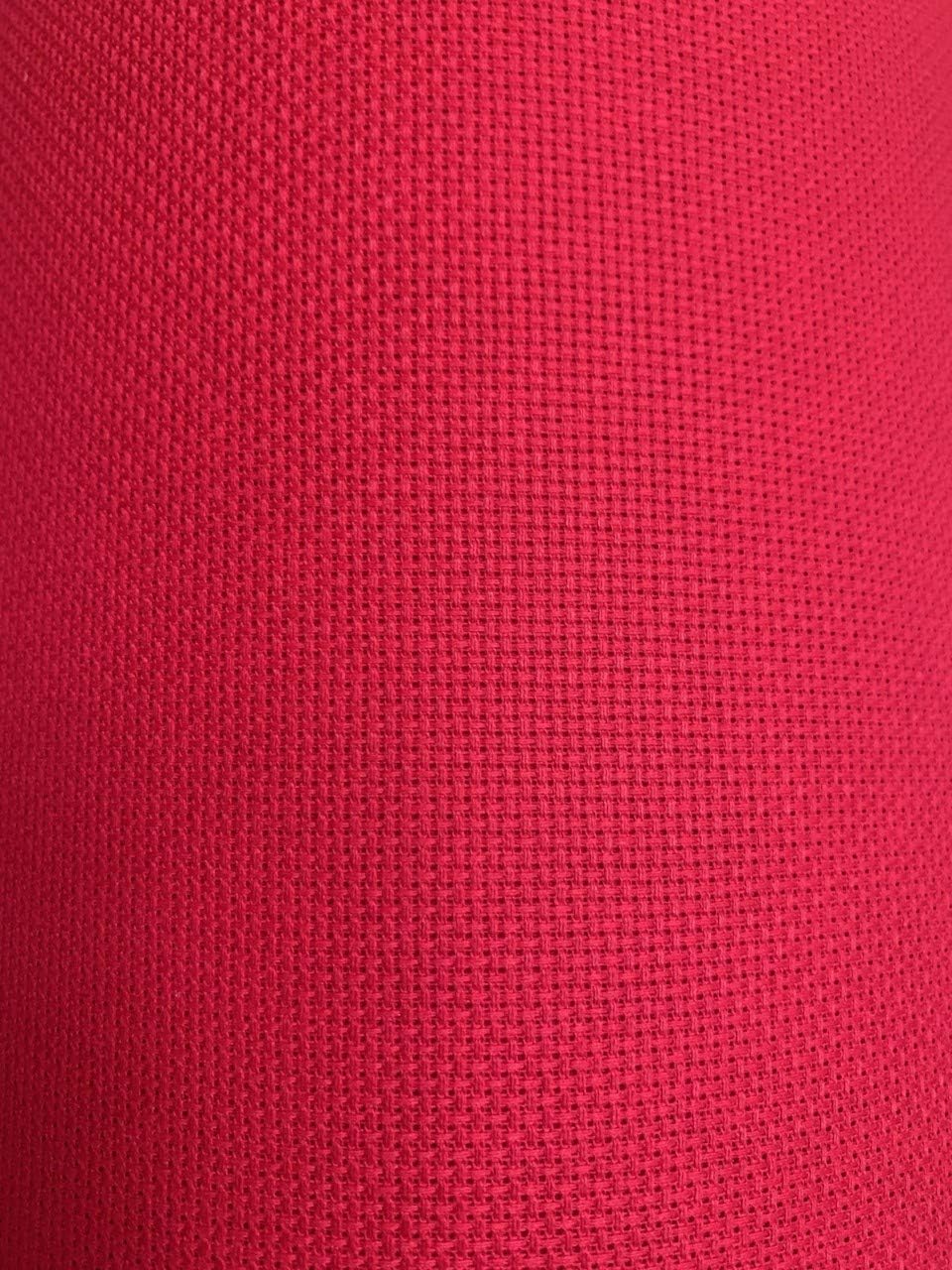 60 Wide Red Aida Cloth Fabric by The Yard - 14 Count