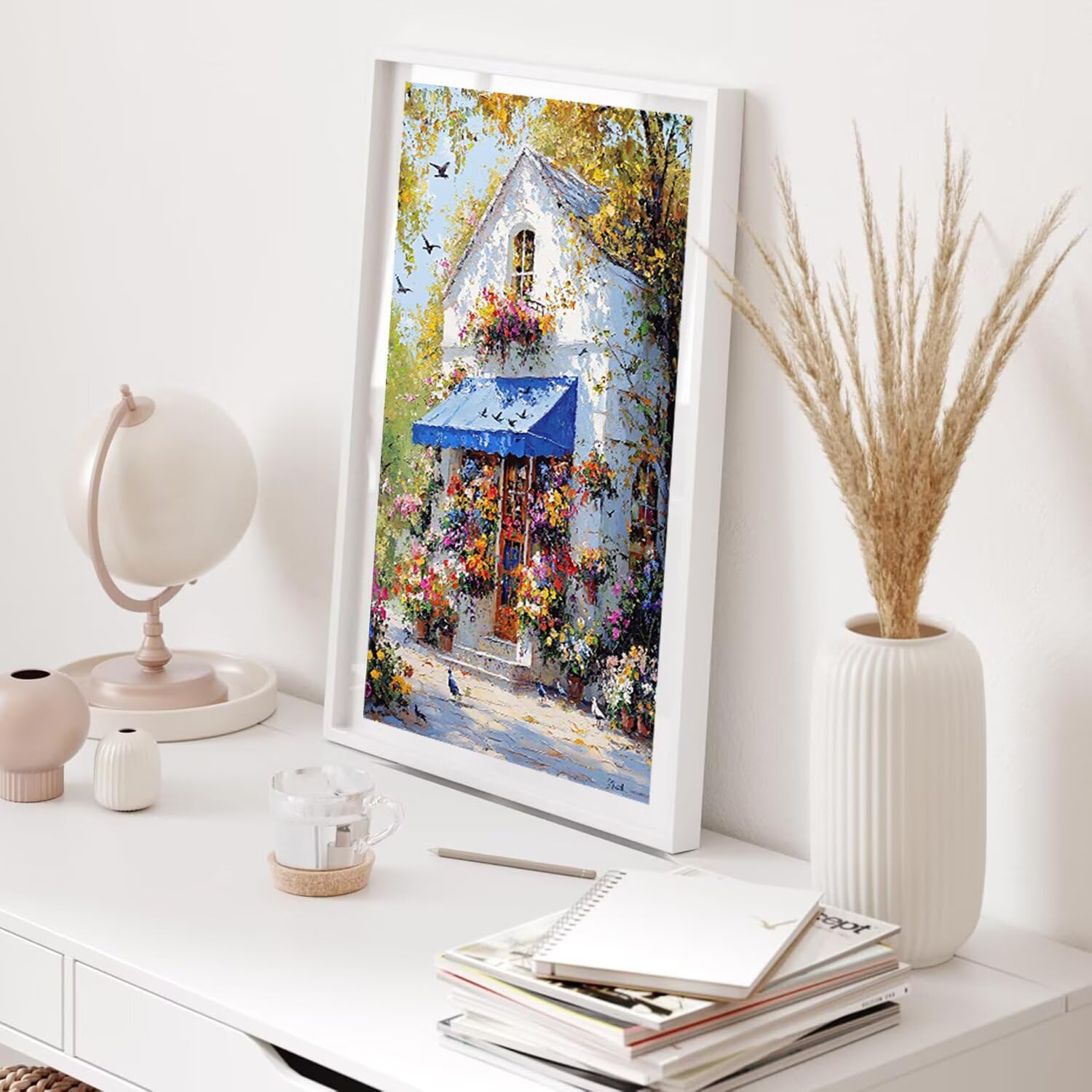 Hyupuanj Zestaw do malowania diamentami 5D DIY Flower Shop, 91 x 122 cm h
