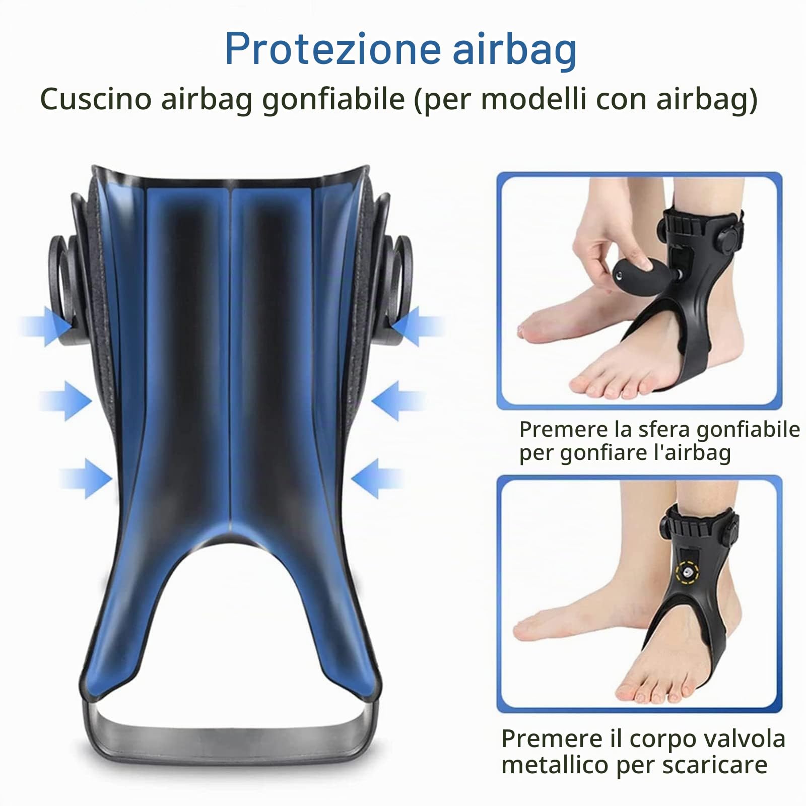 Tutore AFO per Caduta Del Piede, Ortesi Del Tutore Del Piede Cadente, Ortesi Per Caviglia Ideale per Piede Cadente Flaccido per Uomini E Donne Left,Medium