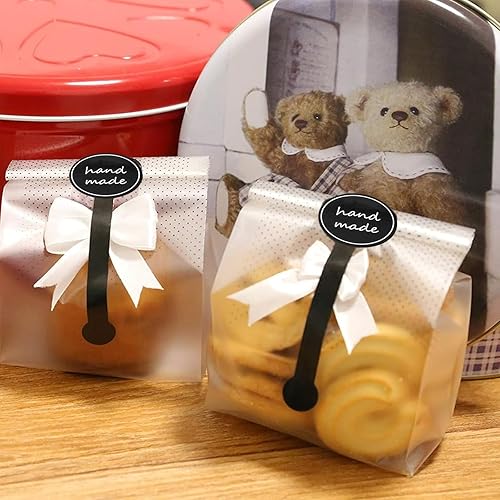 Miniatura 6 de 300 calcomanías hechas a mano para hornear alimentos, autoadhesivas, hechas a mano, calcomanías largas negras para pasteles, calcomanías para bolsas