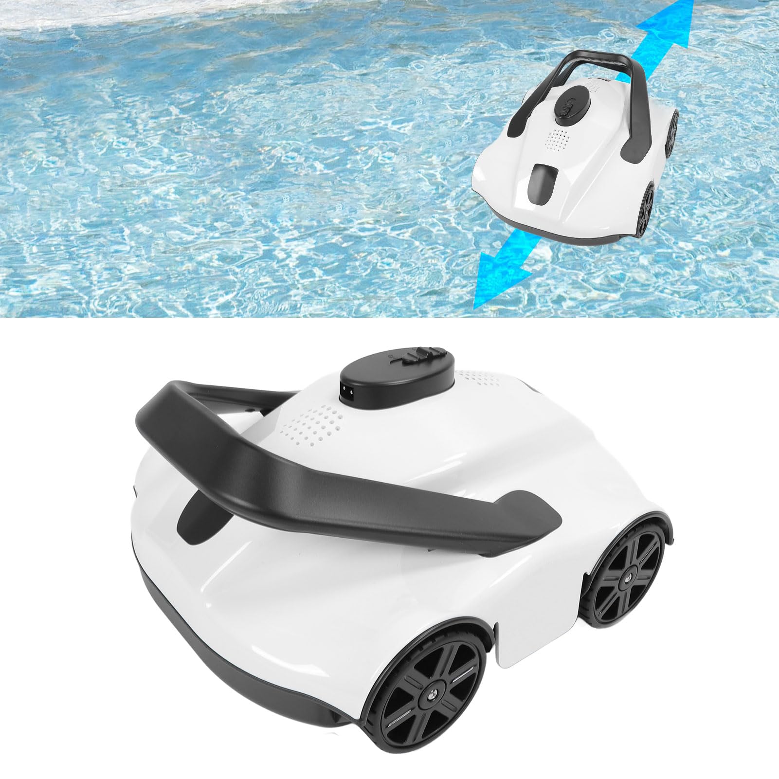 Robot Basenowy Bezprzewodowej z inteligentną technologią, baterię 5200 MAh, Automatyczne Czyszczenie do Płaskich Basenów, Robotyczne środki Czyszczące, (Wtyczka amerykańska)