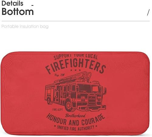 Miniatura 4 de Fiambrera de bomberos con aislamiento, bolsa de mano para alimentos para mujeres y hombres