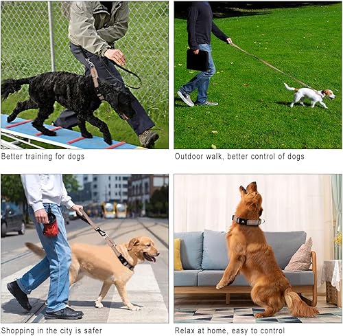 Miniatura 5 de Plutus Pet Collar Martingala reflectante con hebilla, collar de entrenamiento duradero y ajustable para perros pequeños, medianos y grandes, rosa, XS