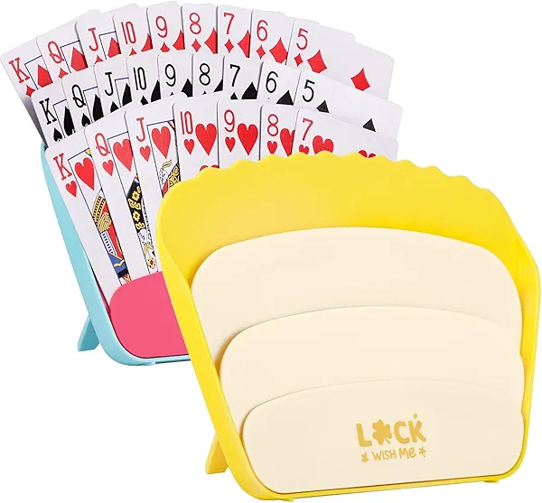 Card Holders for Playing Cards, Playing Card Game Holders Tabletop Stand Cards Holder for Adults Kids Seniors Poker Cards Game Accessory