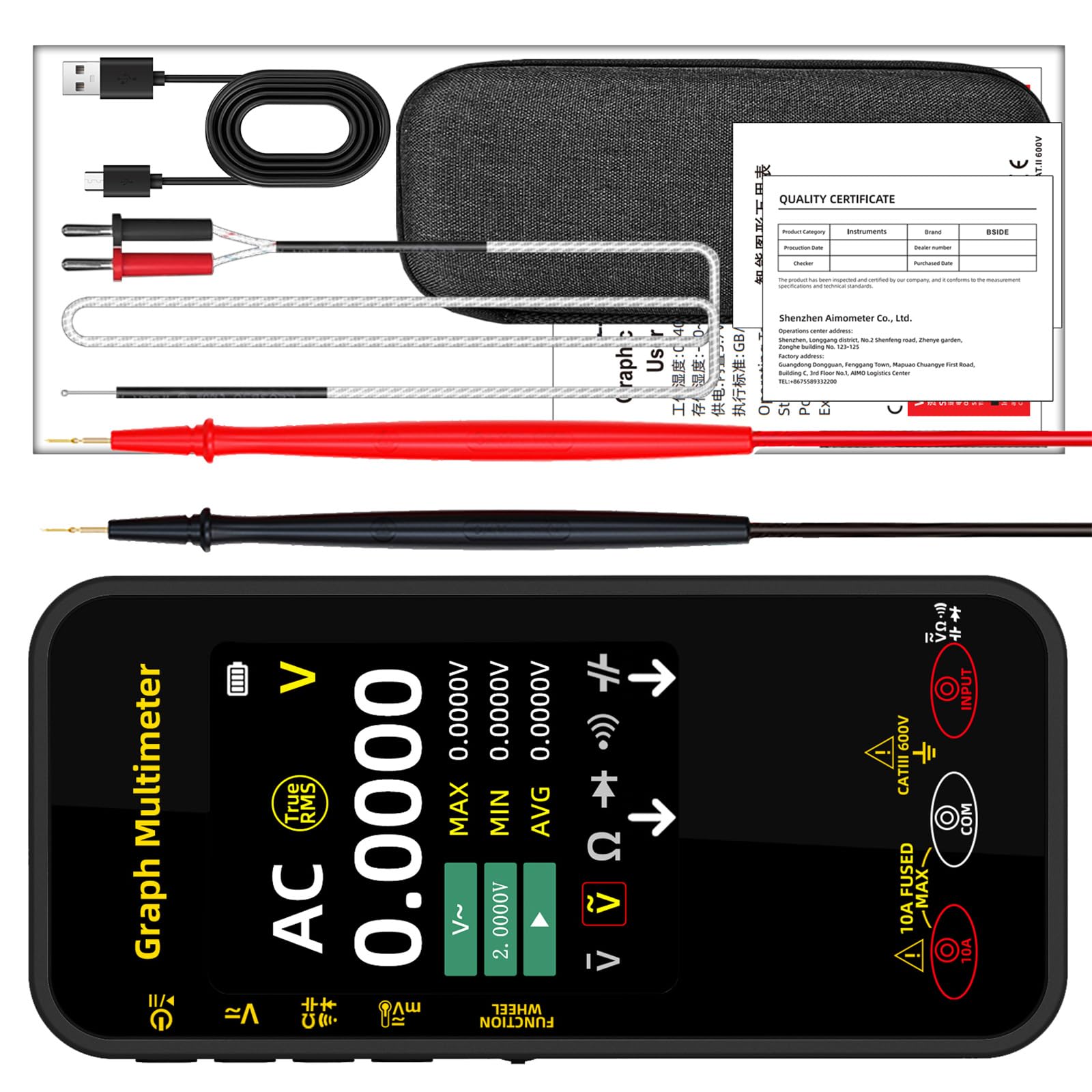 Multifunction Digital Multimeter Graphing Record High Precisions and Portable Design Oscilloscope Multimeter Graphics