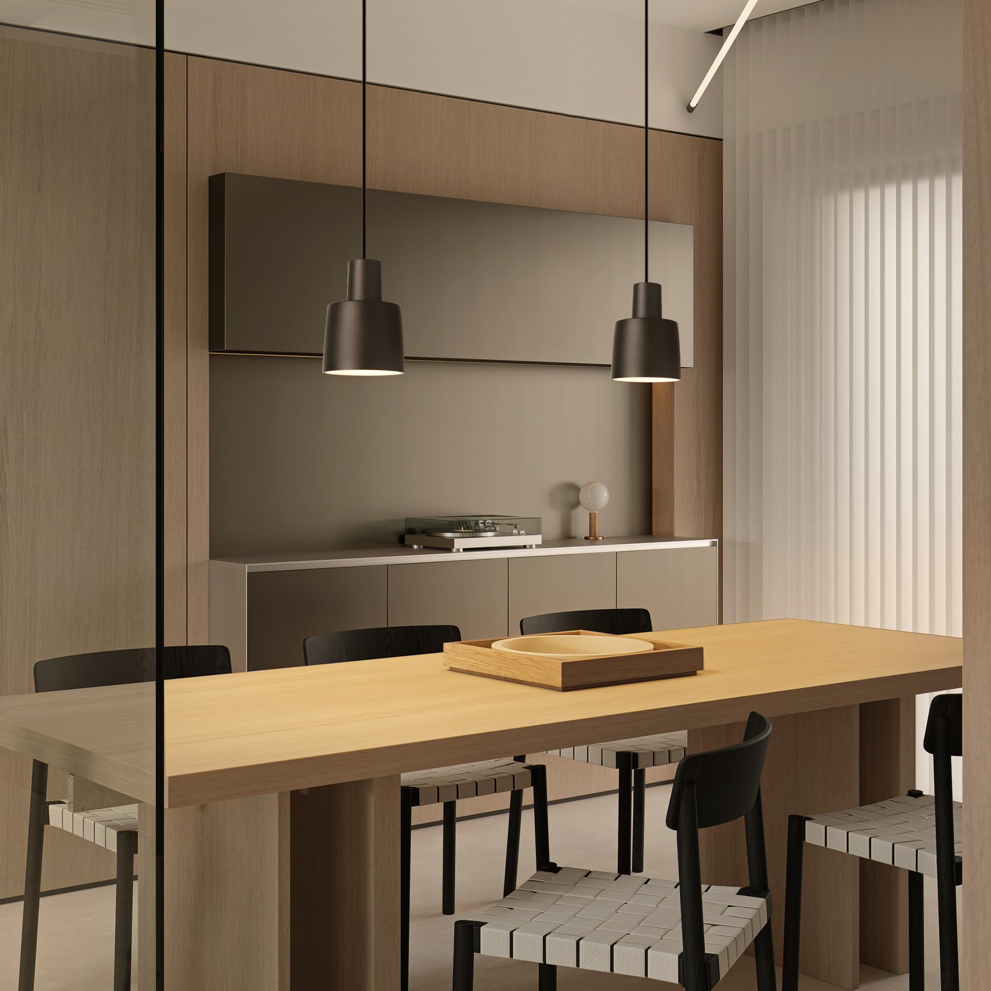 Aisilan LED Pendelleuchte Schwarz Dimmbar Pendellampe Höhenverstellbar 9W COB CRI97 Flicker-Free 3000K Hängeleuchte Aluminium für Küche Esstisch Schlafzimmer