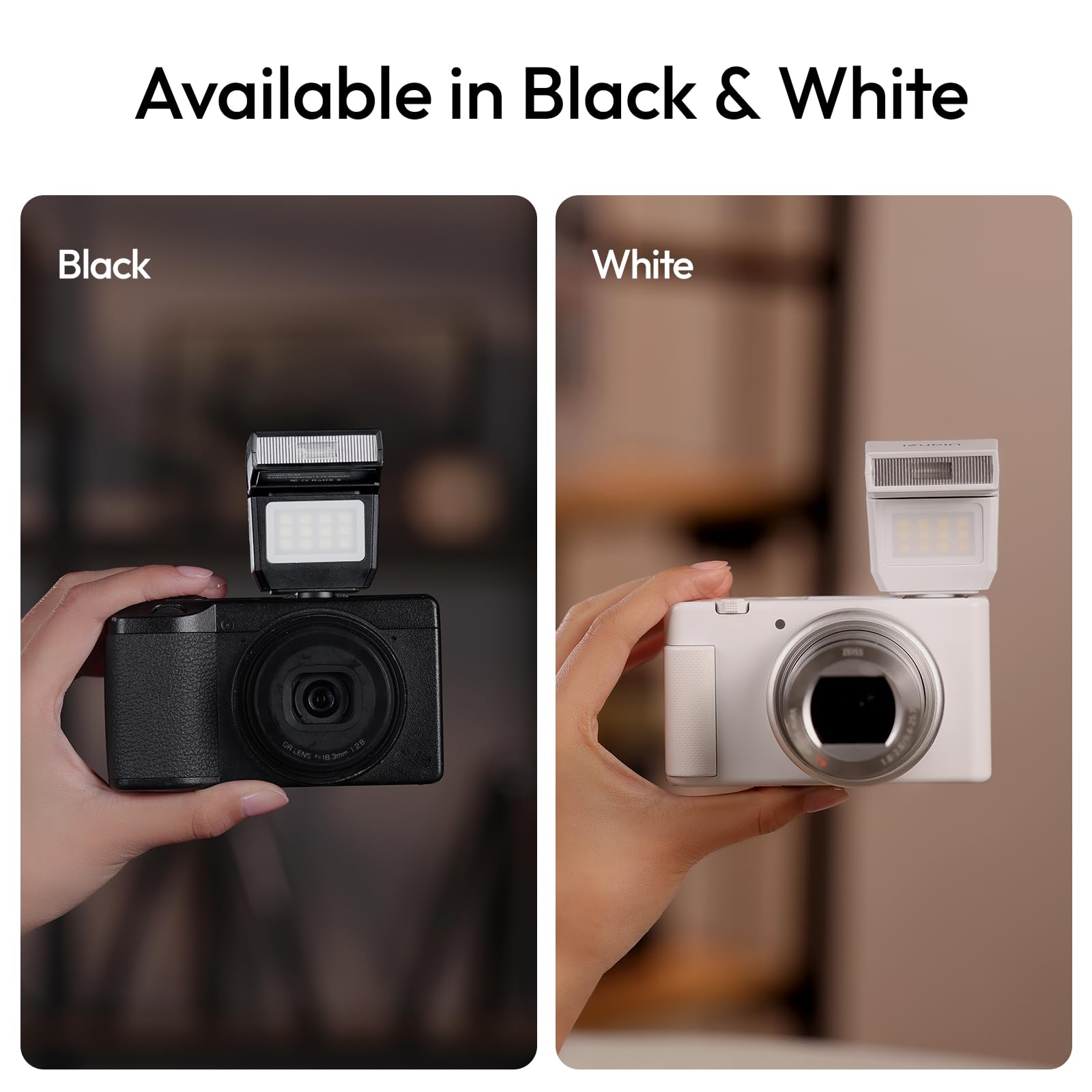 ULANZI SL03 Camera Mini Flash Speedlite with Video Light, GN8 6500K External Flash 90° Angle Adjustable Speedlite Compatible with Sony/Canon/Fuji/Nikon DSLR, Universal Single Contact Hot Shoe Mount