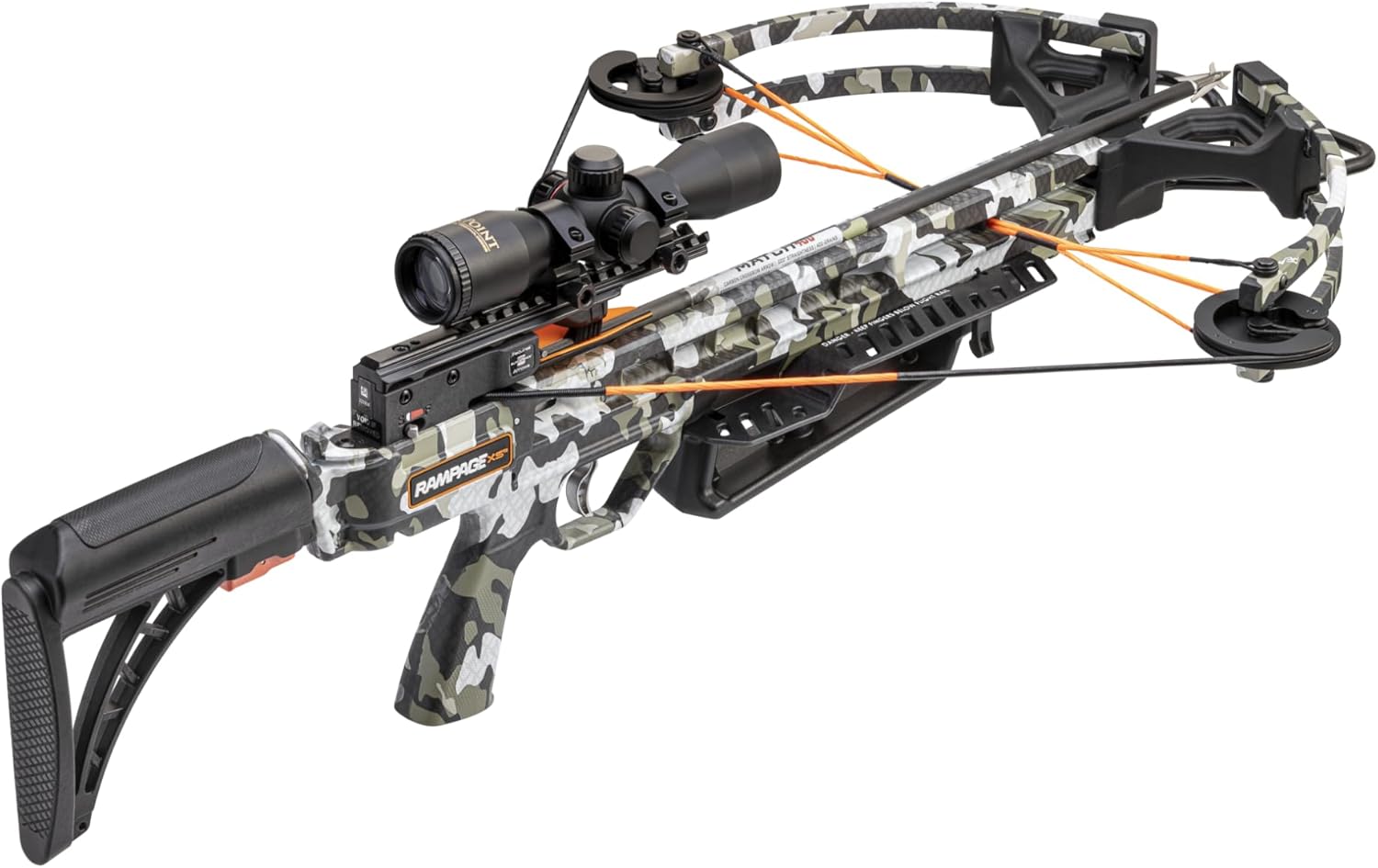 Similar Wicked Ridge by TenPoint Rampage XS Crossbow, Peak XT - 390 FPS - The Ultimate Affordable Hunting Machine - Includes Lighted 3X Pro-View Scope Rope Sled